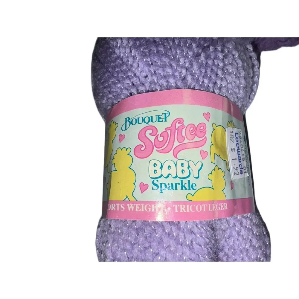 Purple Yarn Lot Caron Simply Soft Orchid Bouquet Baby‎ Sparkle Knitting Crochet